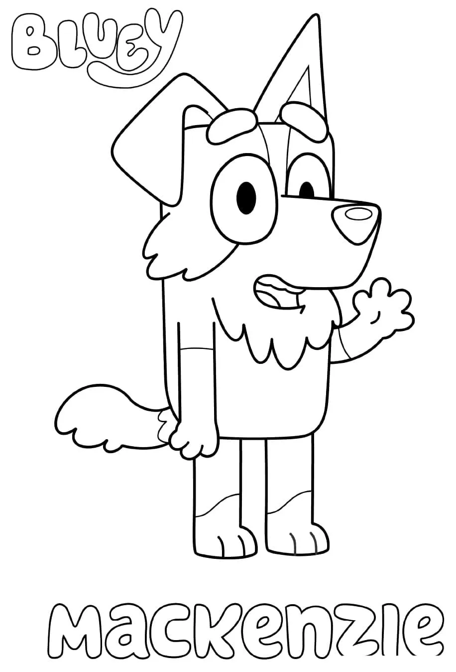 Dibujos para colorear e imprimir Bluey