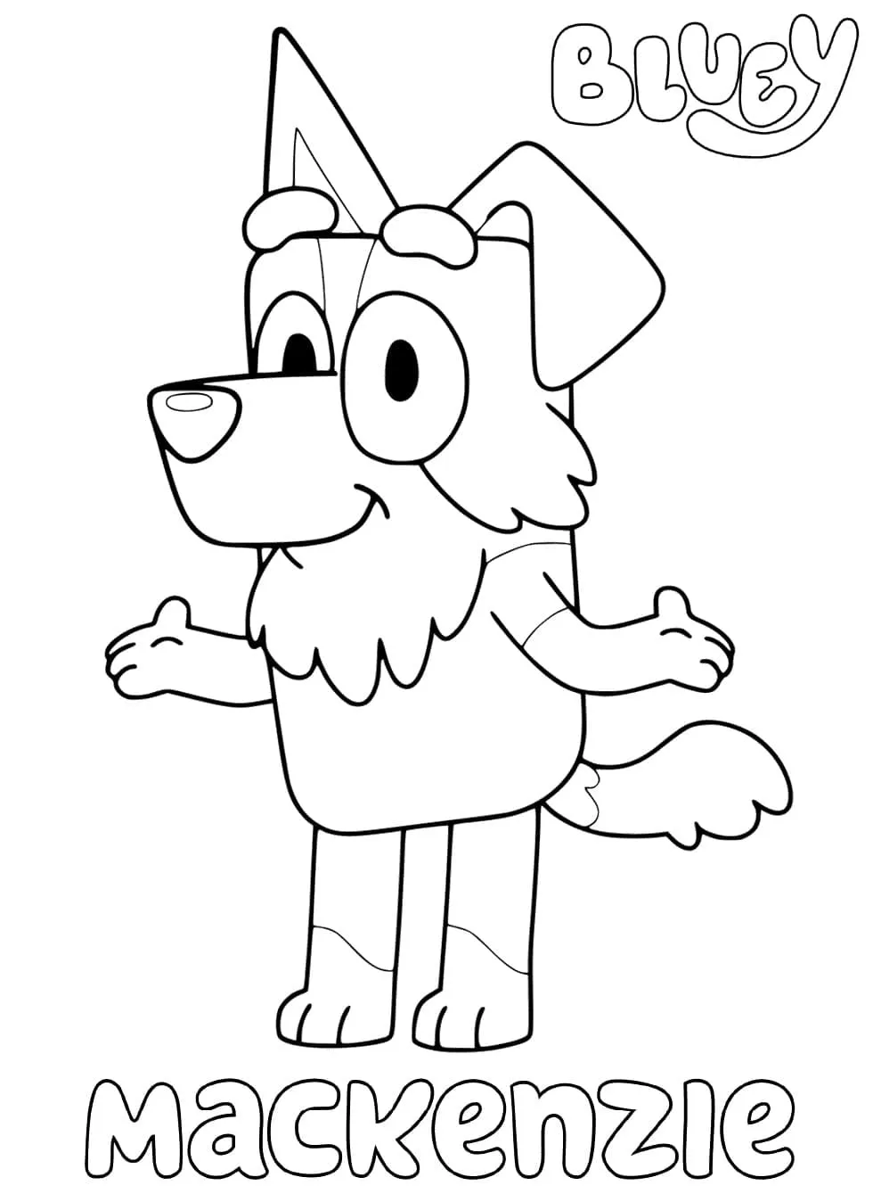 Dibujos para colorear e imprimir Bluey