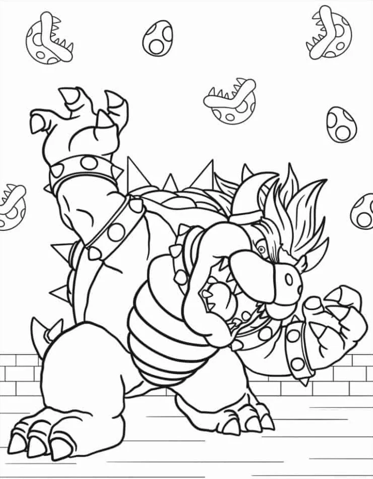 Dibujos para colorear e imprimir Bowser