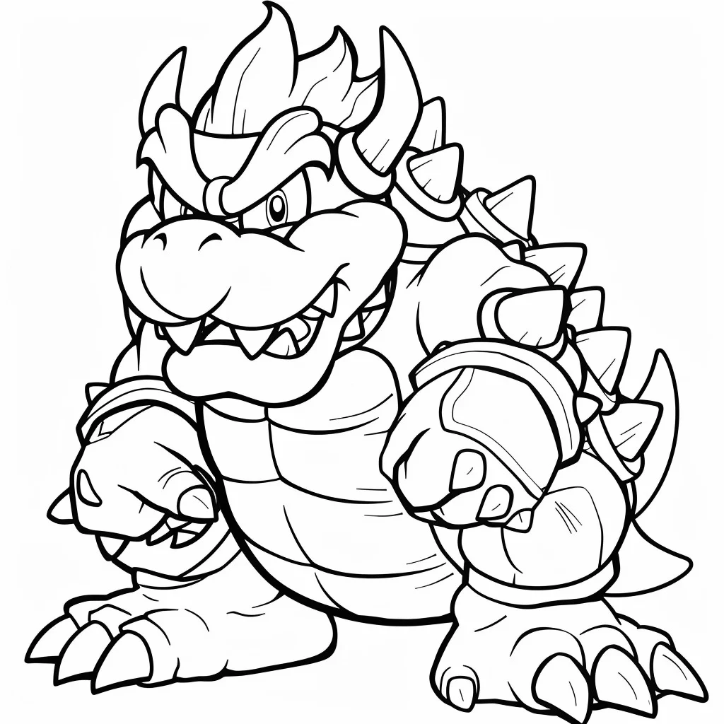 Dibujos para colorear e imprimir Bowser