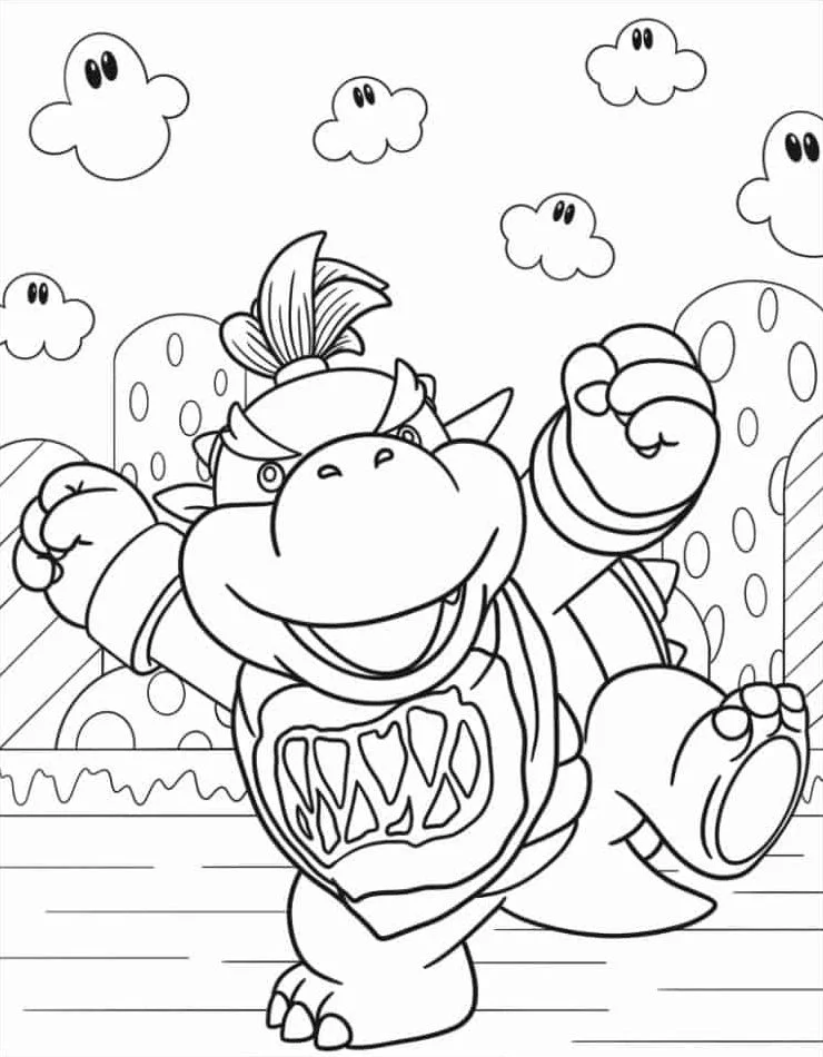 Dibujos para colorear e imprimir Bowser