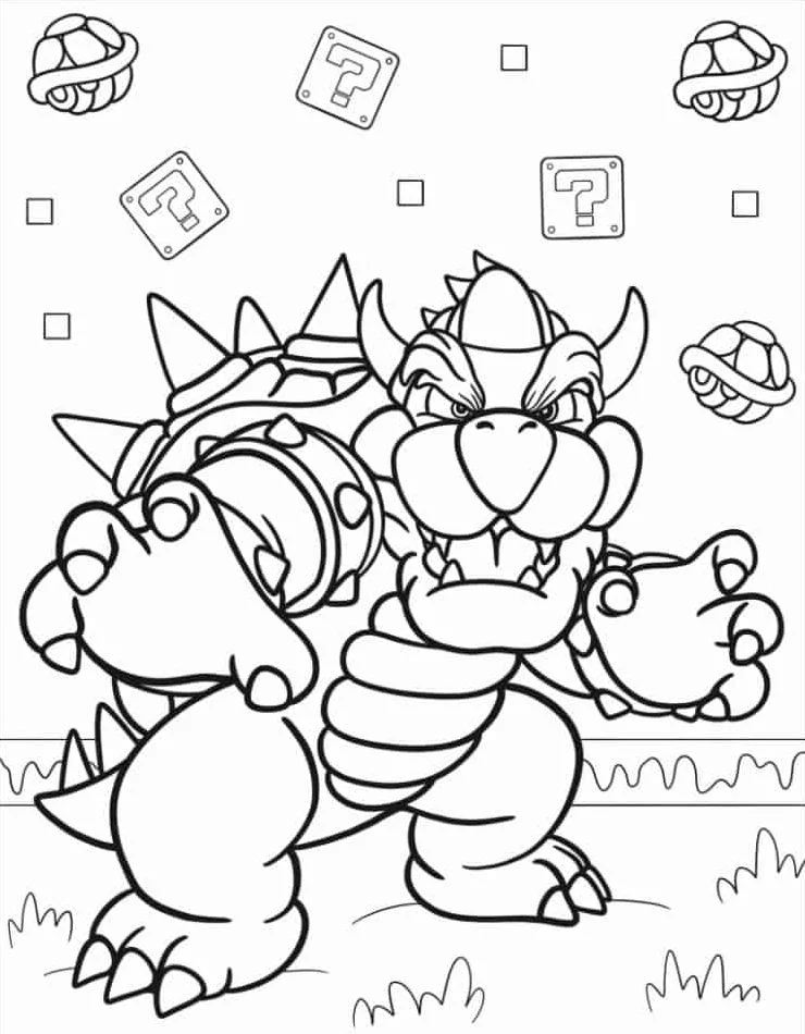 Dibujos para colorear e imprimir Bowser