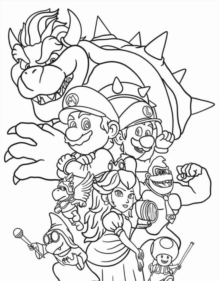 Dibujos para colorear e imprimir Bowser