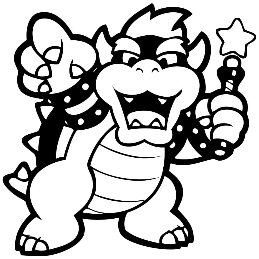 Dibujos para colorear e imprimir Bowser