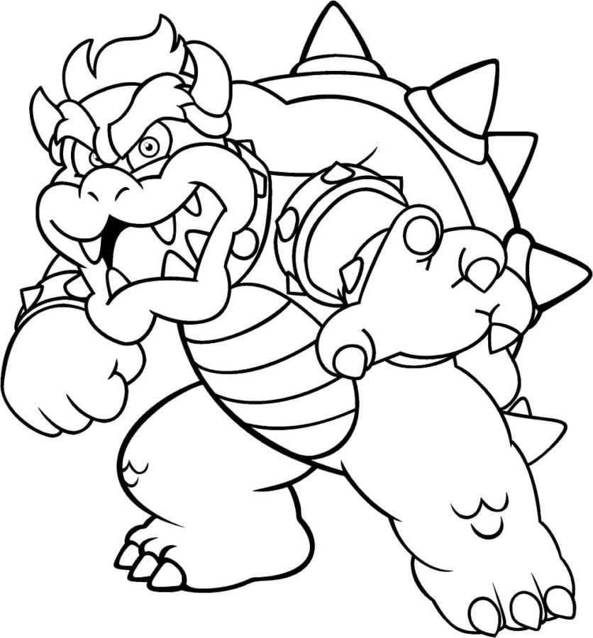 Dibujos para colorear e imprimir Bowser