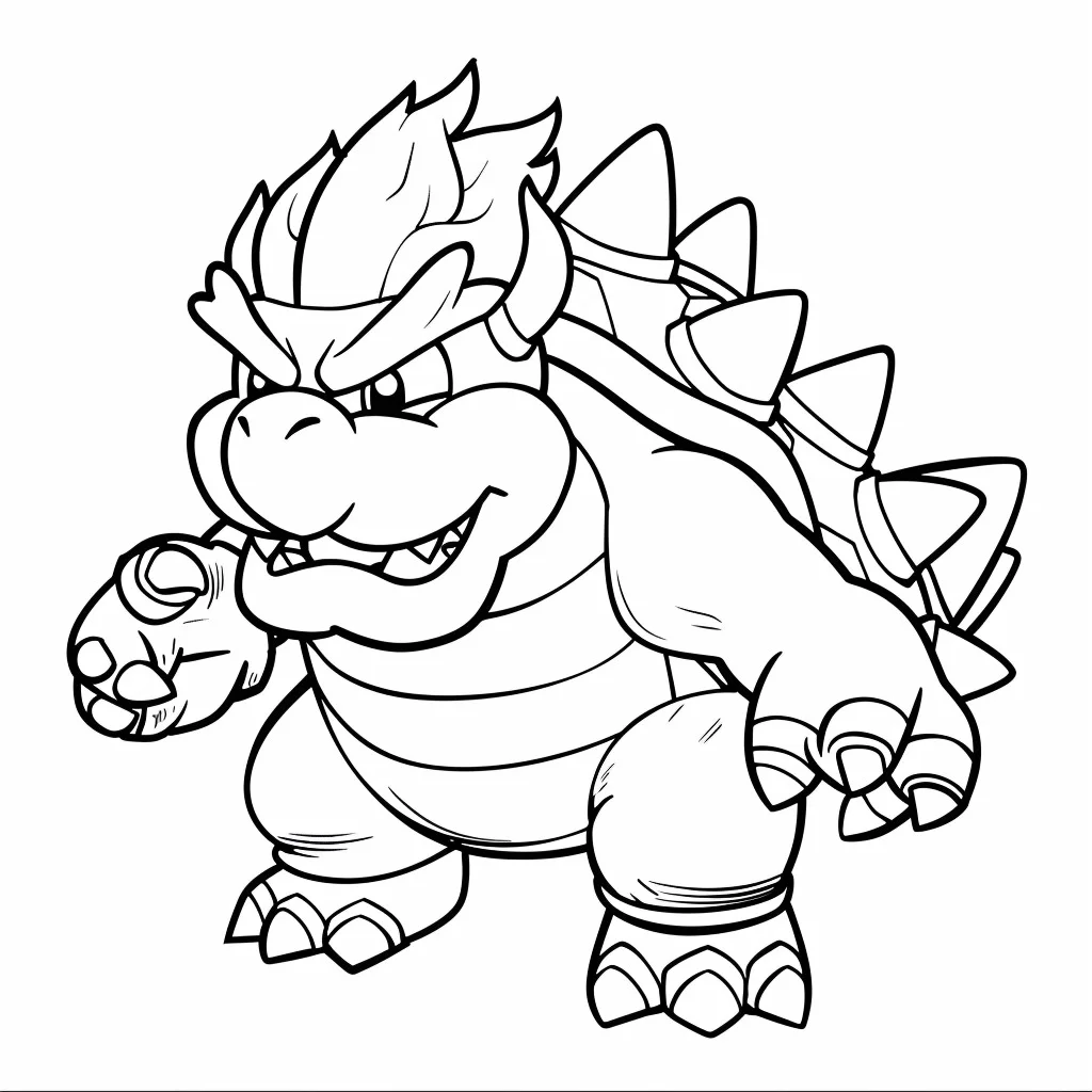 Dibujos para colorear e imprimir Bowser