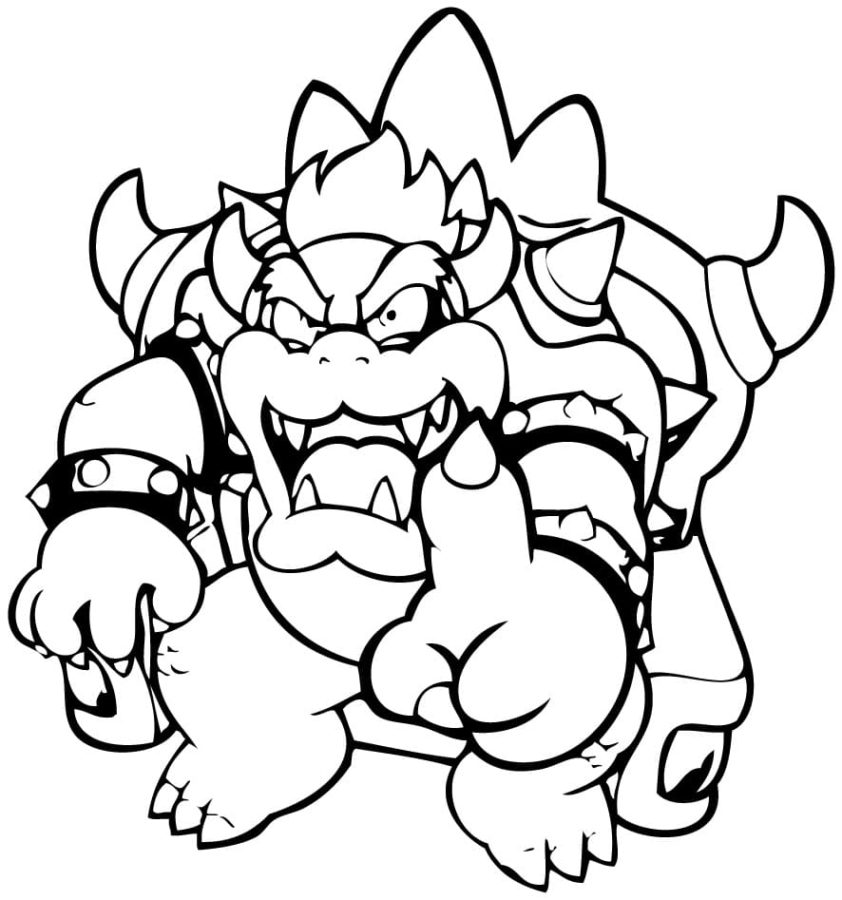 Dibujos para colorear e imprimir Bowser