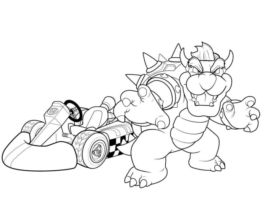 Dibujos para colorear e imprimir Bowser