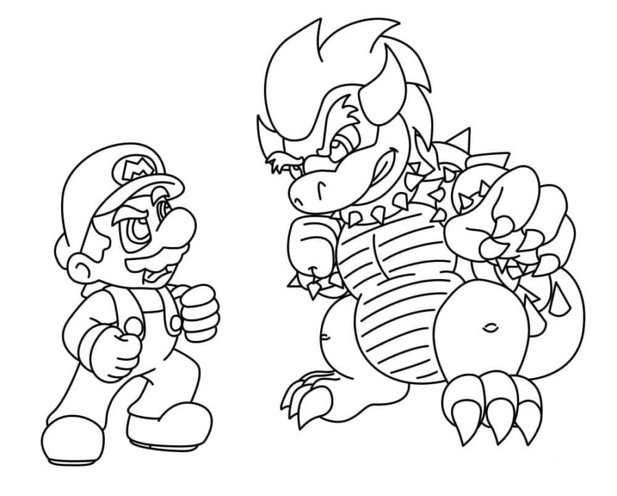 Dibujos para colorear e imprimir Bowser