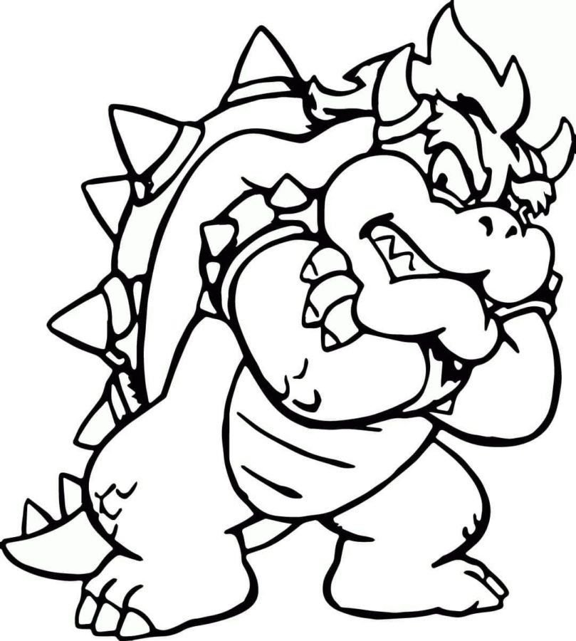 Dibujos para colorear e imprimir Bowser