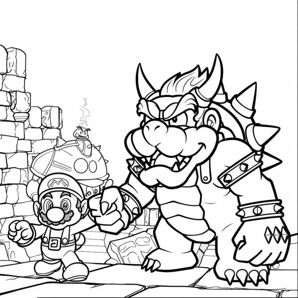 Dibujos para colorear e imprimir Bowser