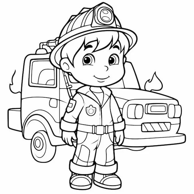 Dibujos para colorear e imprimir Camión De Bomberos