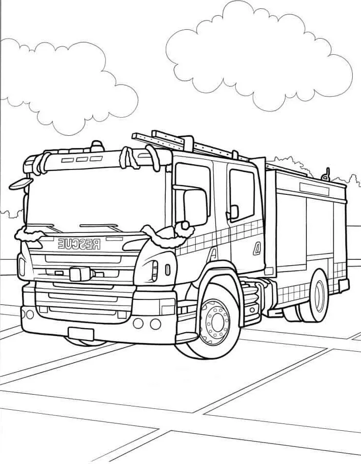 Dibujos para colorear e imprimir Camión De Bomberos