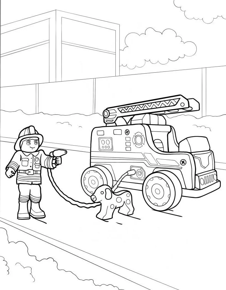 Dibujos para colorear e imprimir Camión De Bomberos