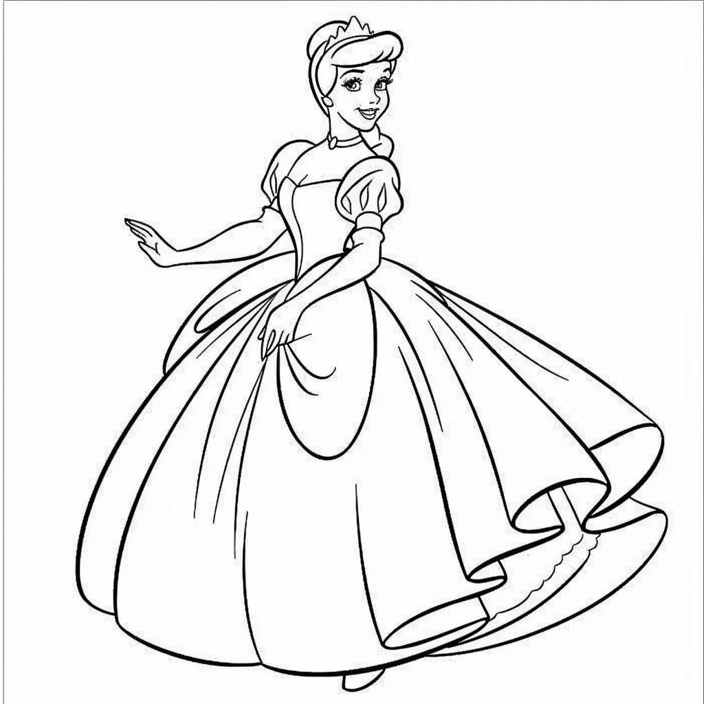 Dibujos para colorear e imprimir Cenicienta