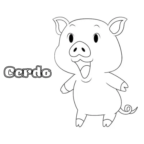 Dibujos para colorear e imprimir Cerdo