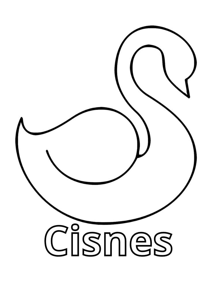 Dibujos para colorear e imprimir Cisnes