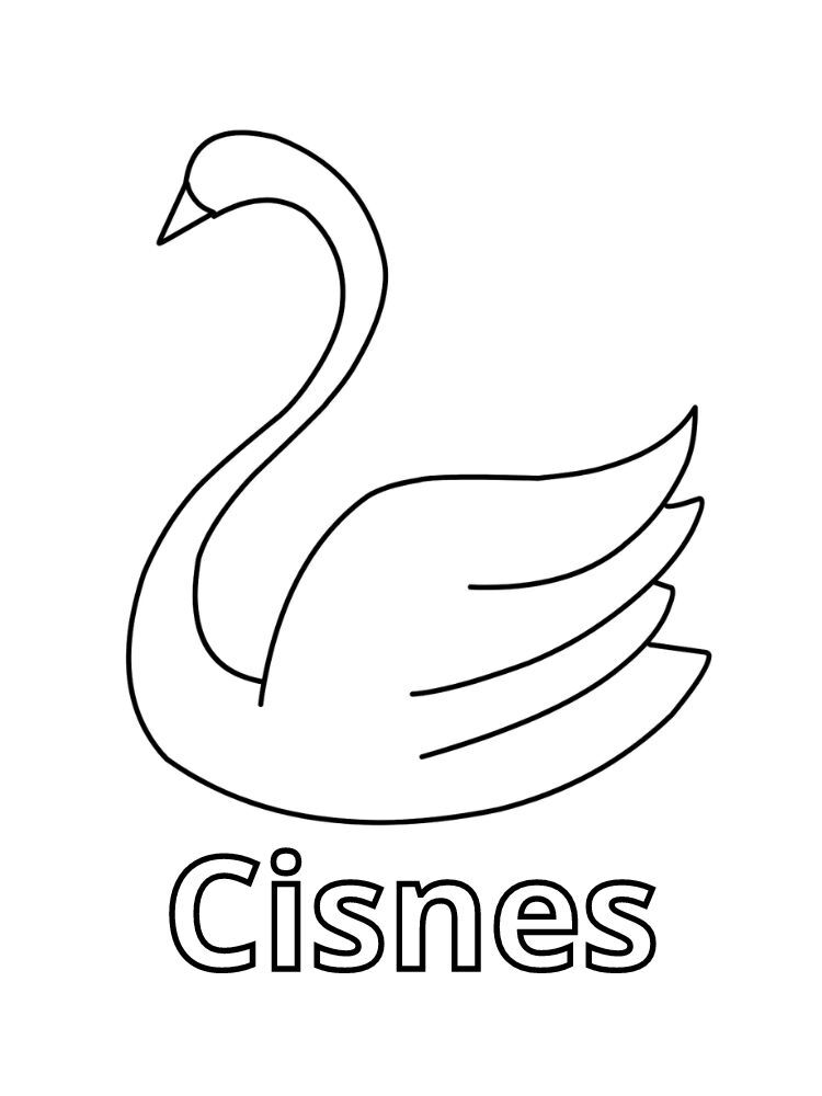 Dibujos para colorear e imprimir Cisnes