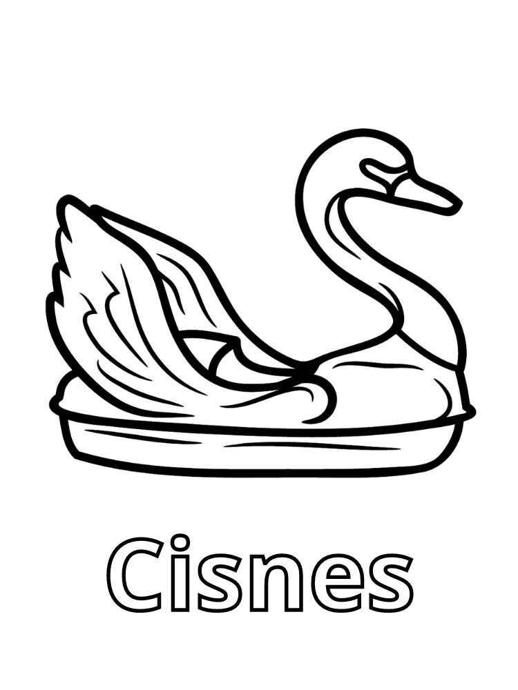 Dibujos para colorear e imprimir Cisnes