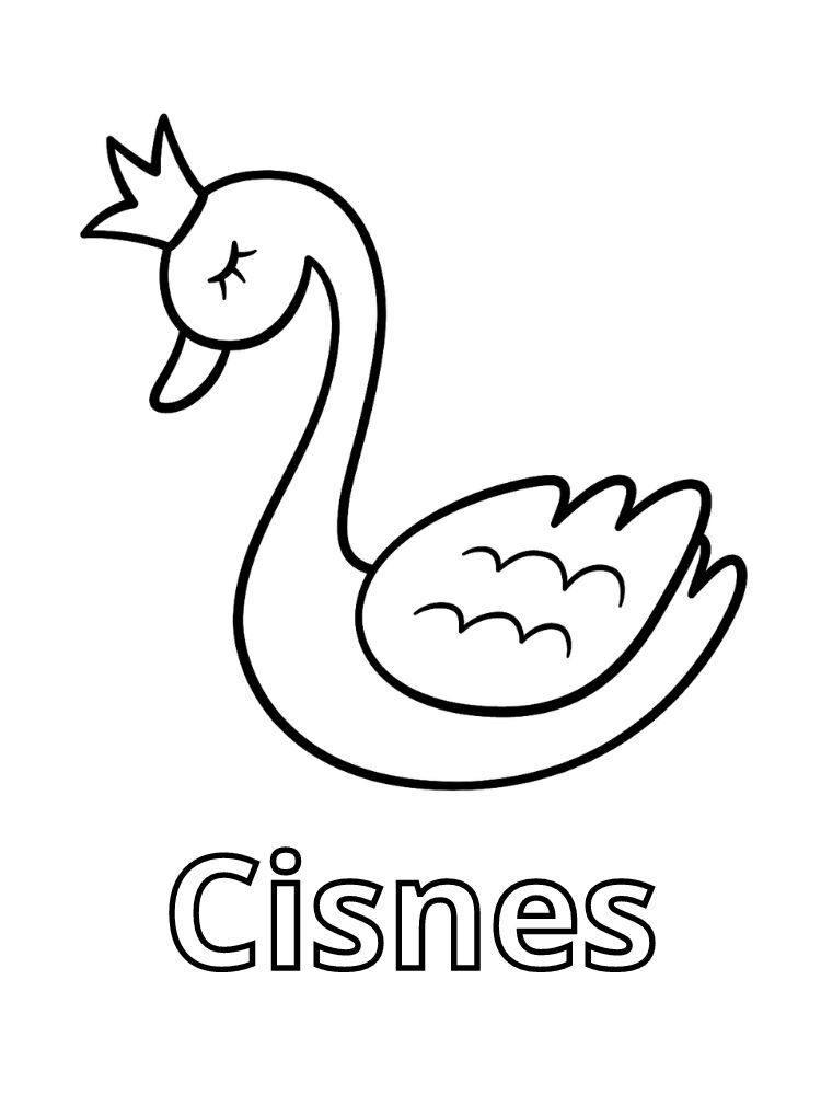 Dibujos para colorear e imprimir Cisnes