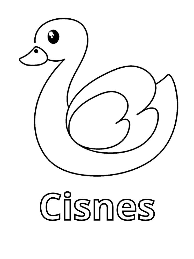 Dibujos para colorear e imprimir Cisnes