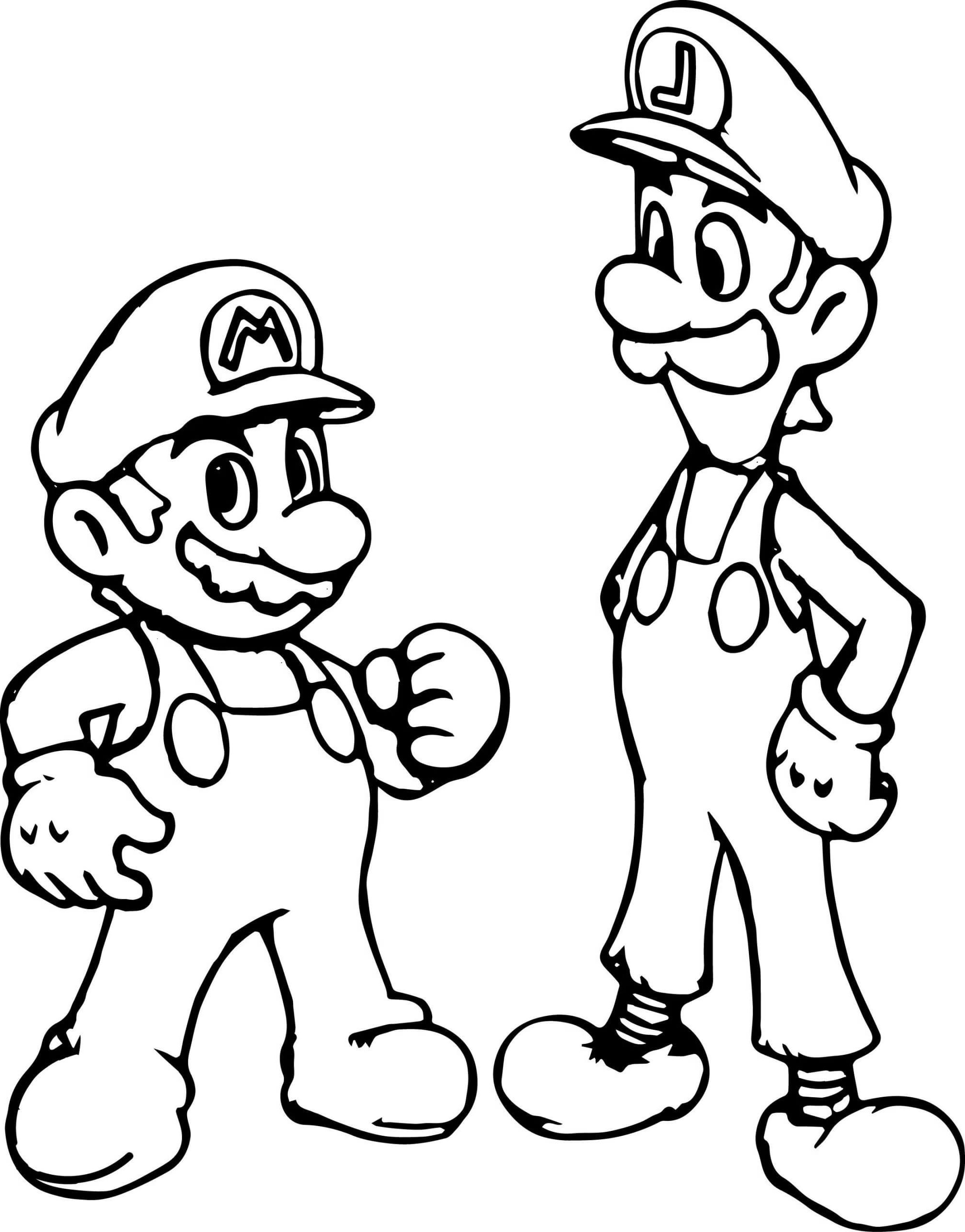 Dibujos para colorear e imprimir Luigi