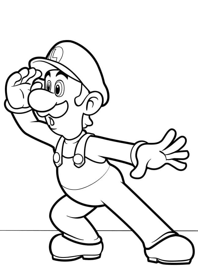 Dibujos para colorear e imprimir Luigi