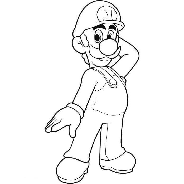 Dibujos para colorear e imprimir Luigi