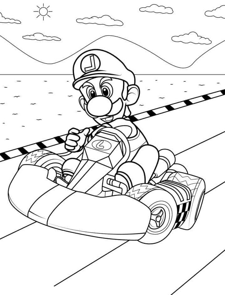 Dibujos para colorear e imprimir Luigi