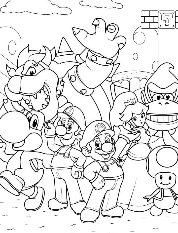 Dibujos para colorear e imprimir Luigi