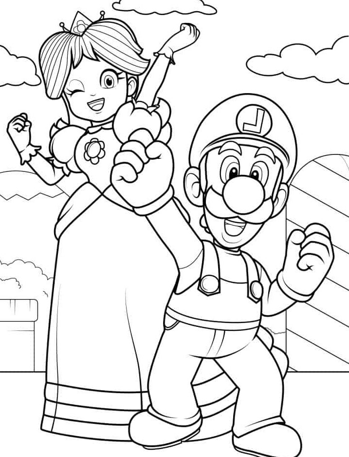 Dibujos para colorear e imprimir Luigi