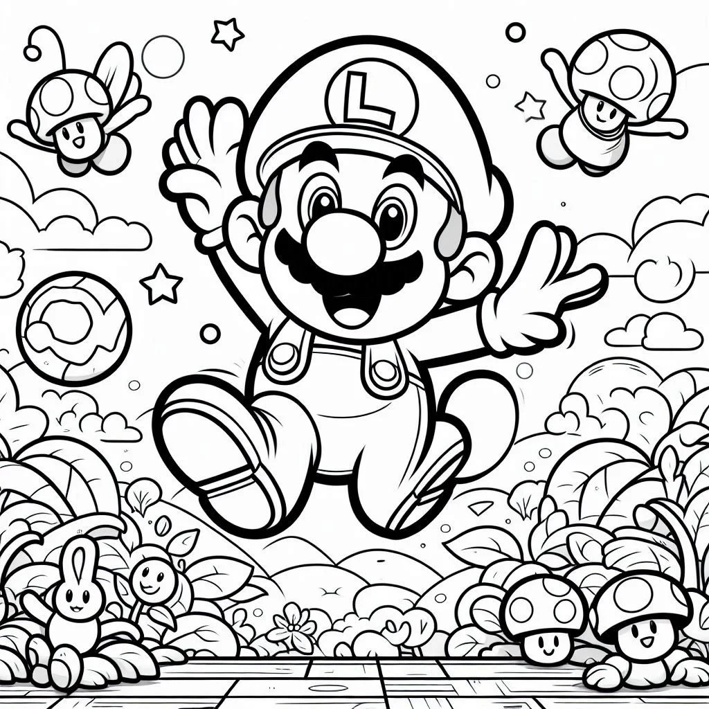 Dibujos para colorear e imprimir Luigi