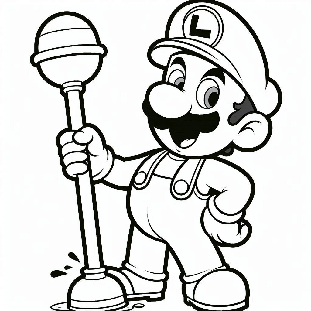 Dibujos para colorear e imprimir Luigi