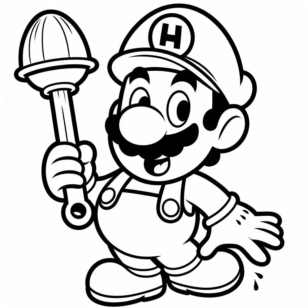 Dibujos para colorear e imprimir Luigi