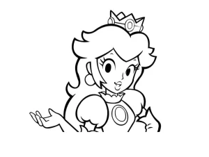 dibujos de princesa peach para colorear 37