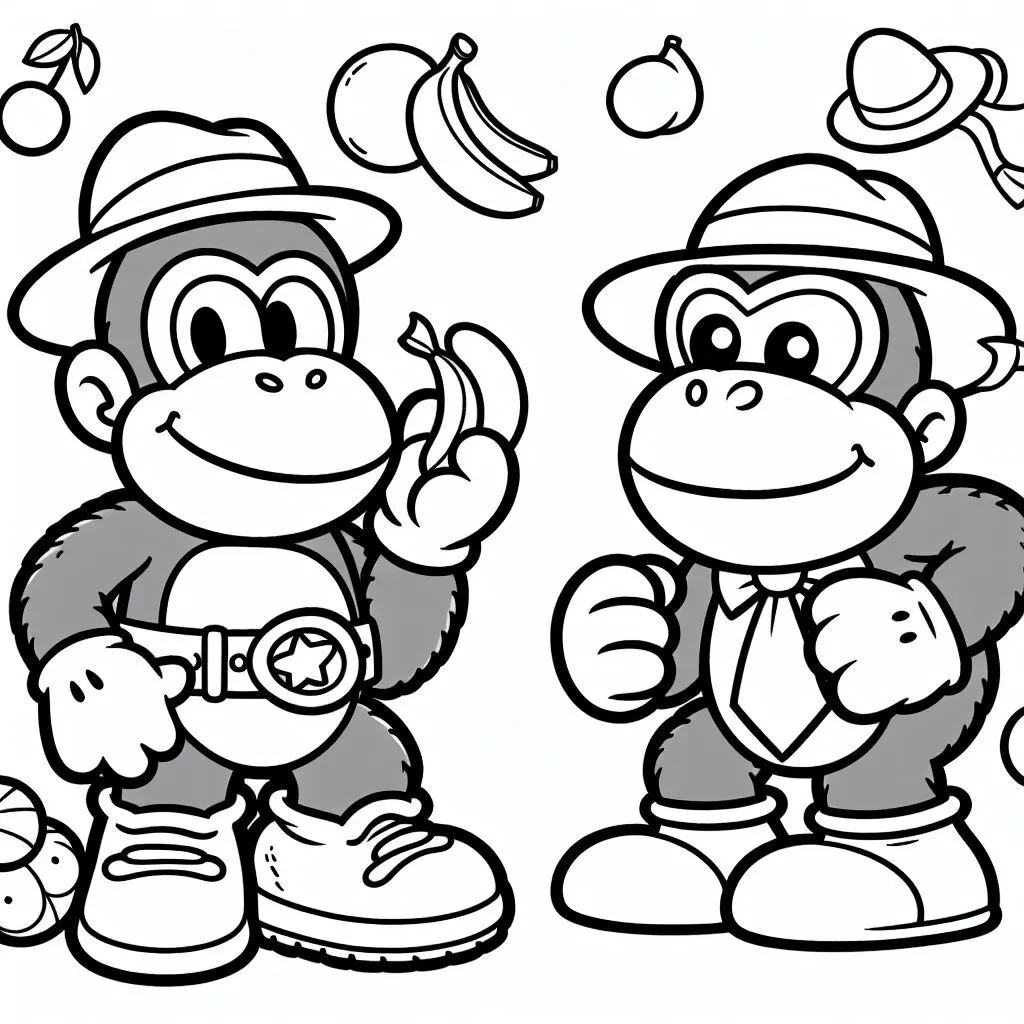 Dibujos para colorear e imprimir Donkey Kong