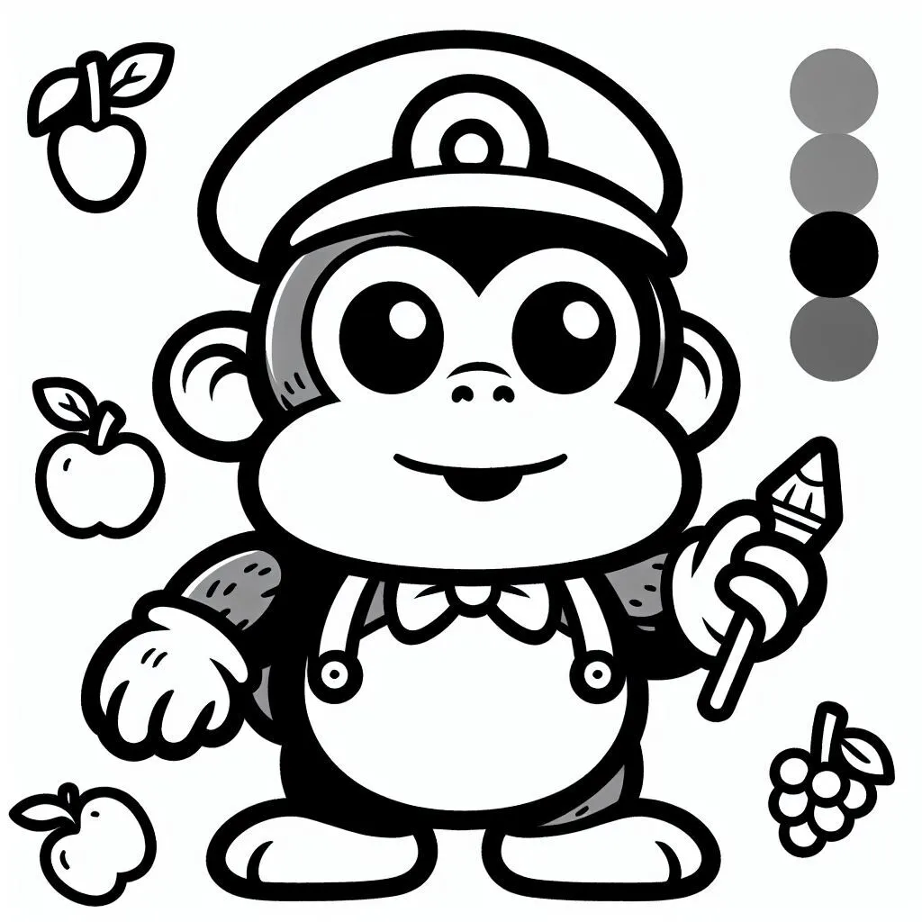 Dibujos para colorear e imprimir Donkey Kong