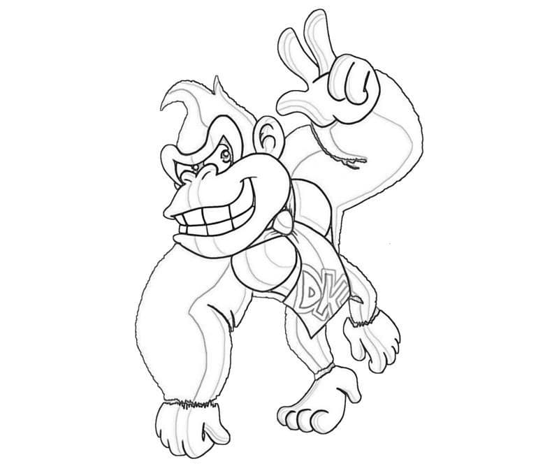 Dibujos para colorear e imprimir Donkey Kong