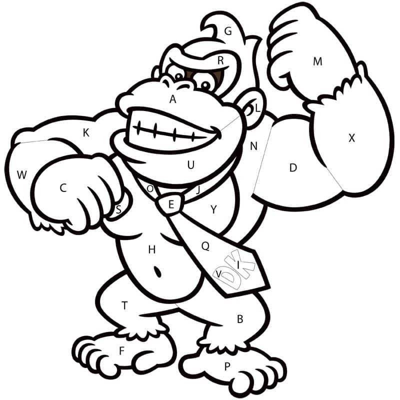 Dibujos para colorear e imprimir Donkey Kong