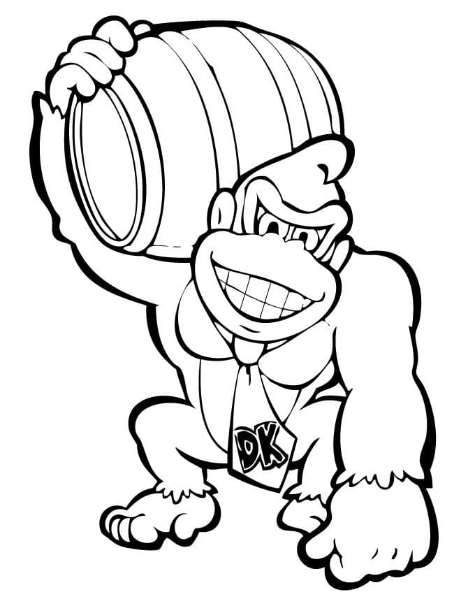 Dibujos para colorear e imprimir Donkey Kong