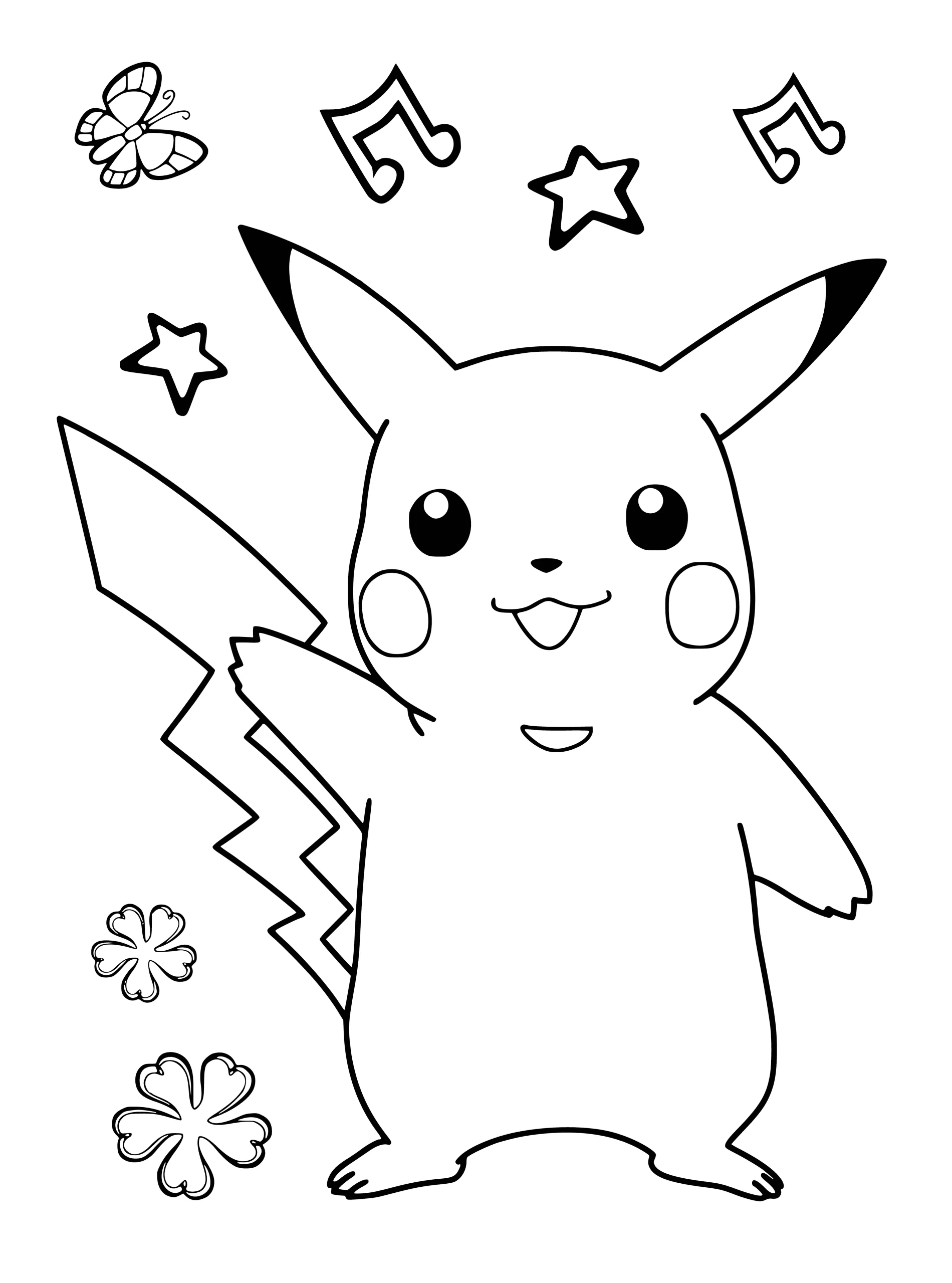 Dibujos para colorear e imprimir Pikachu