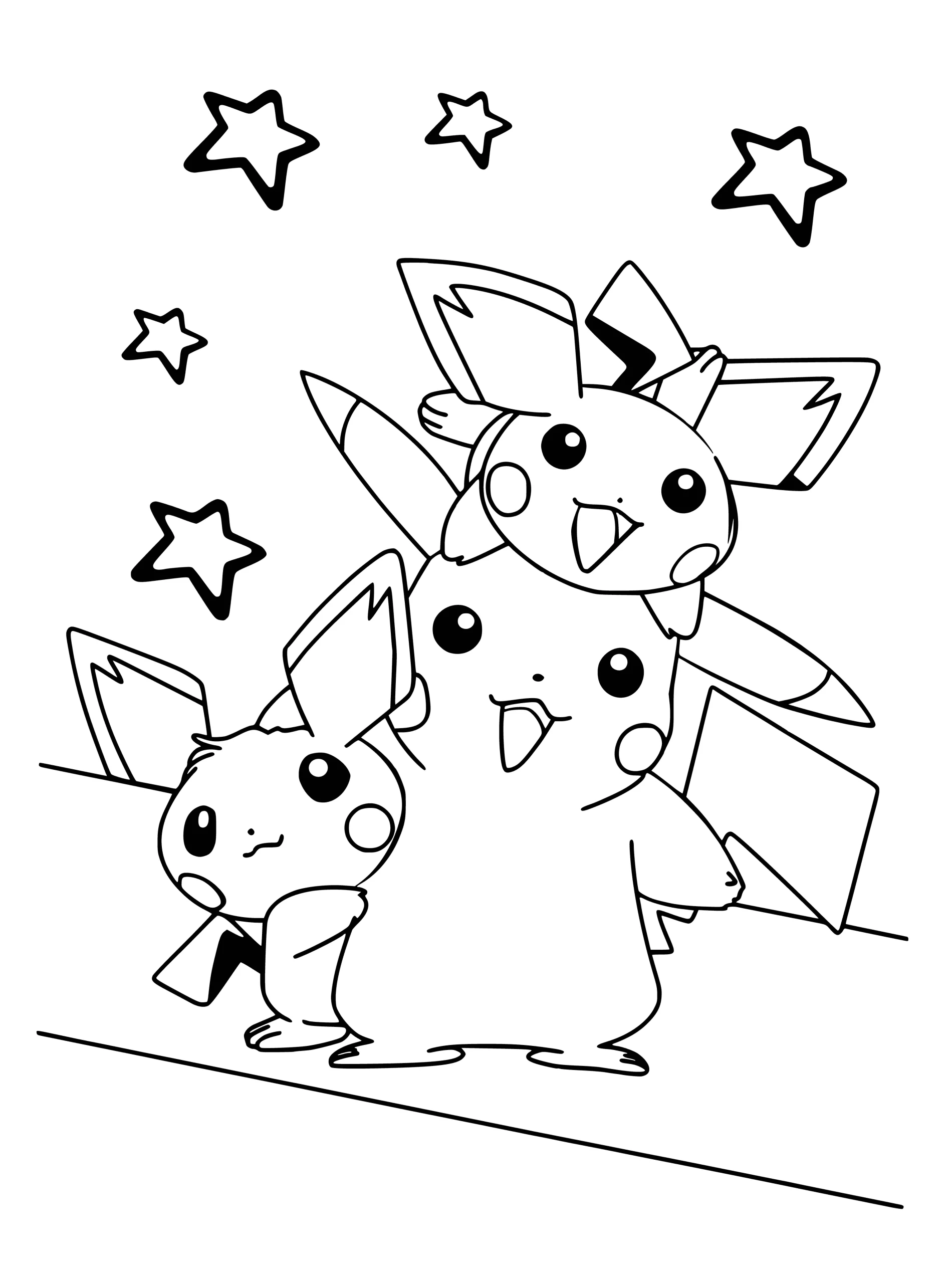 Dibujos para colorear e imprimir Pikachu