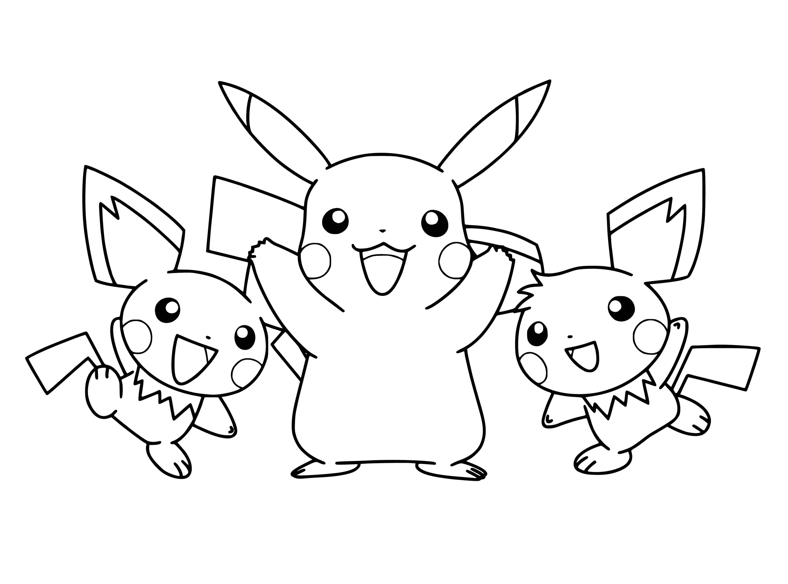 Dibujos para colorear e imprimir Pikachu