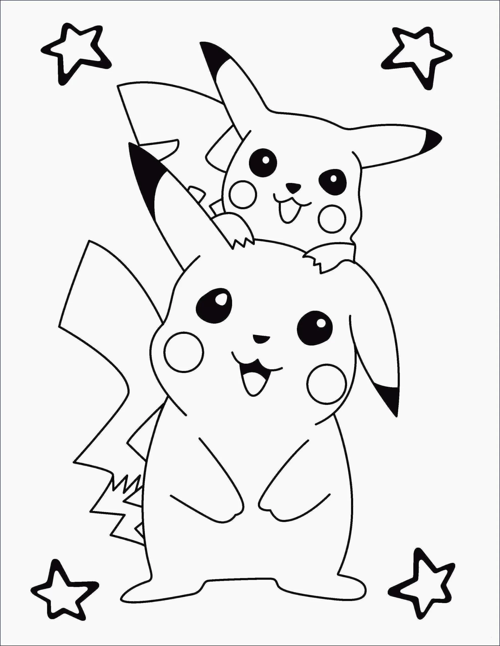 Dibujos para colorear e imprimir Pikachu