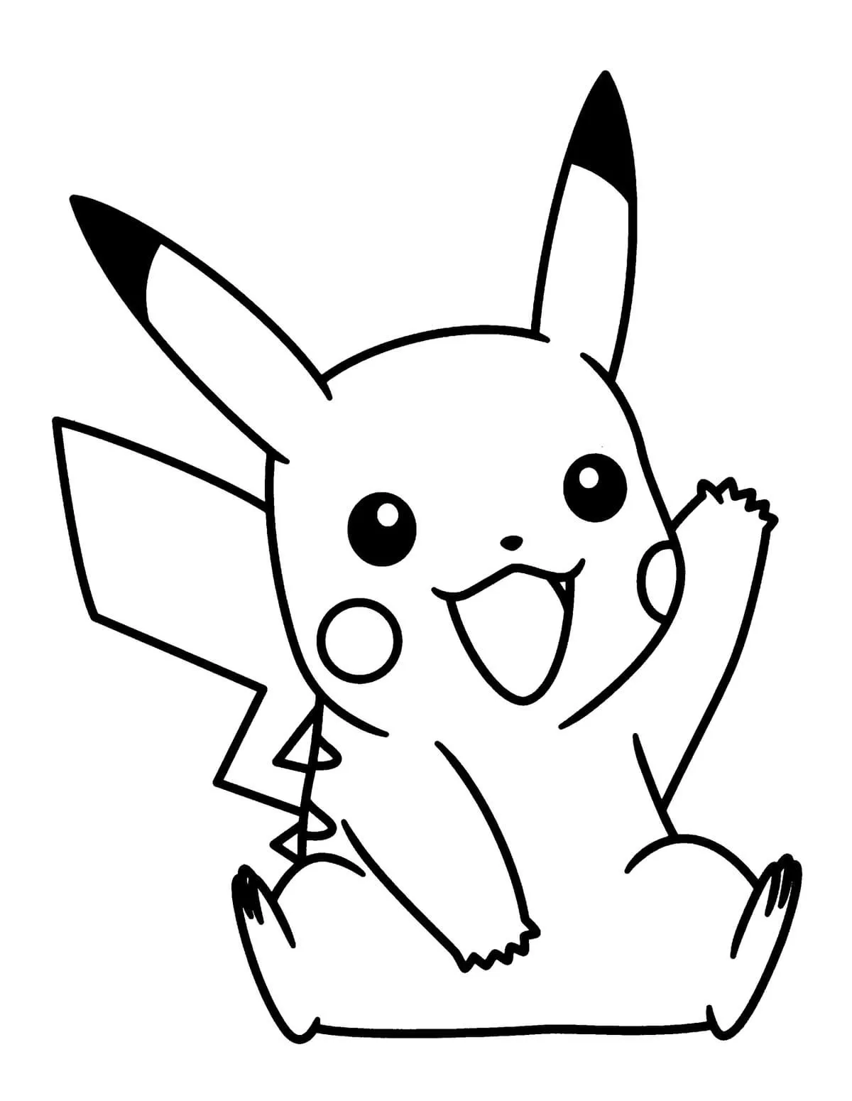 Dibujos para colorear e imprimir Pikachu