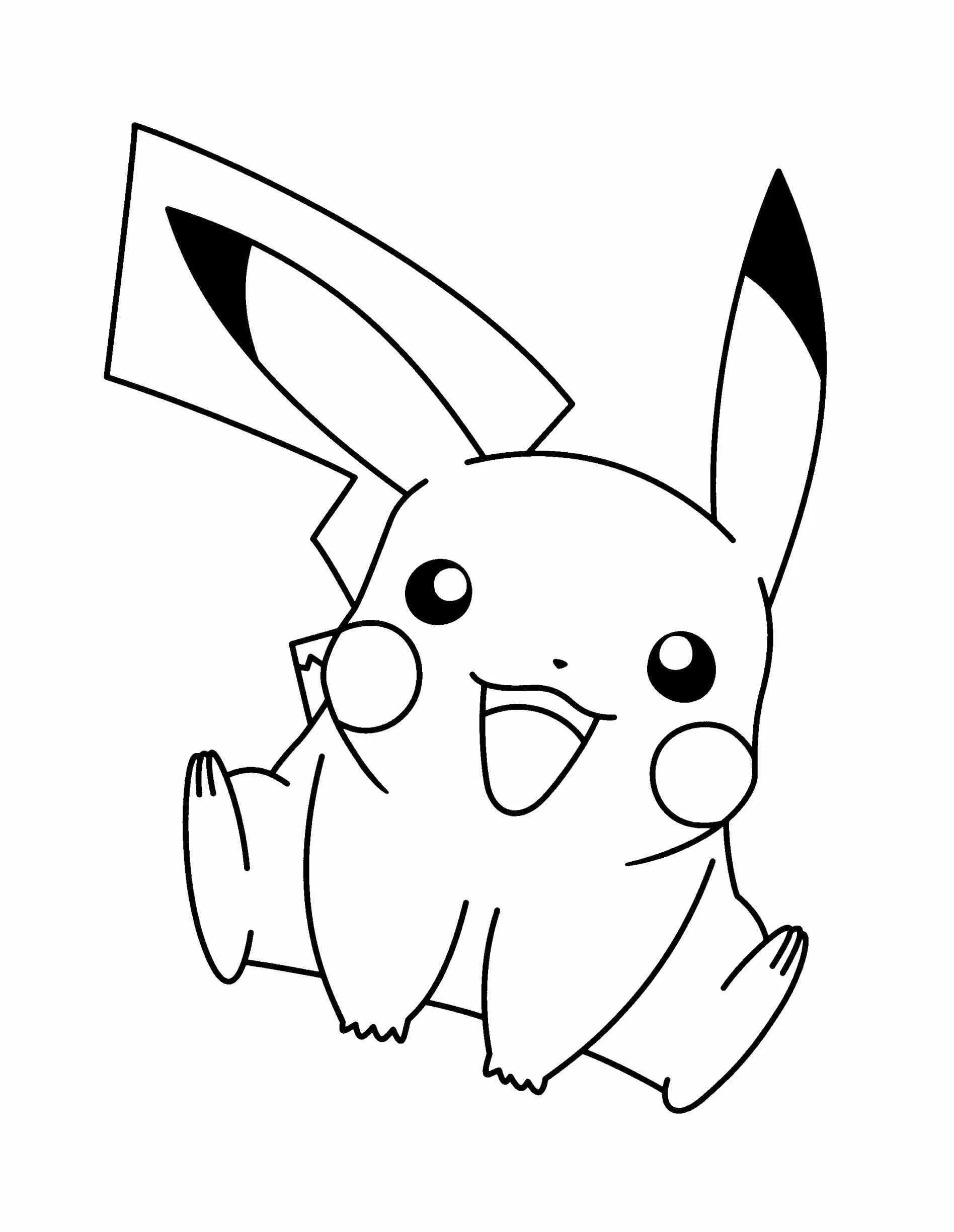 Dibujos para colorear e imprimir Pikachu