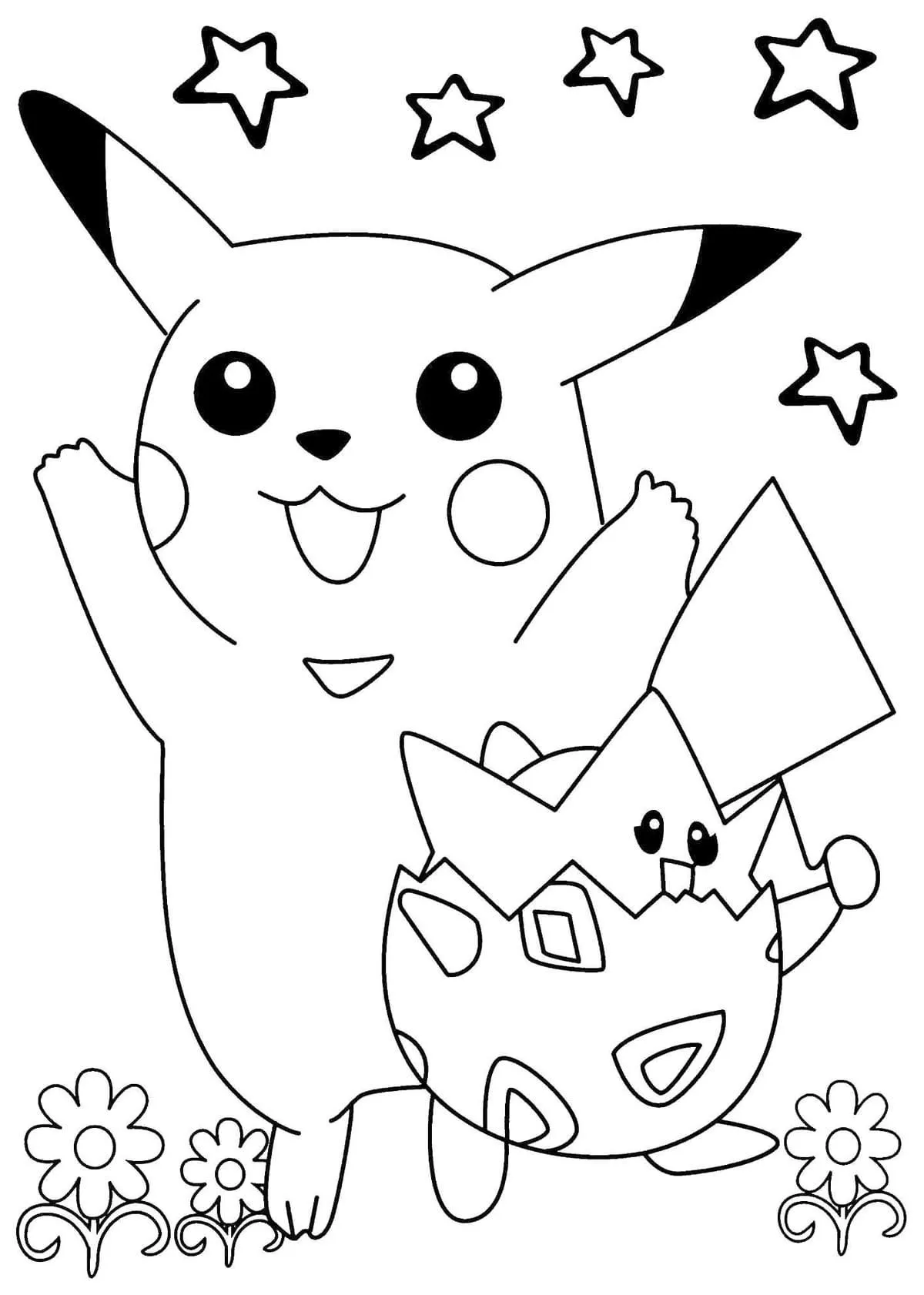 Dibujos para colorear e imprimir Pikachu