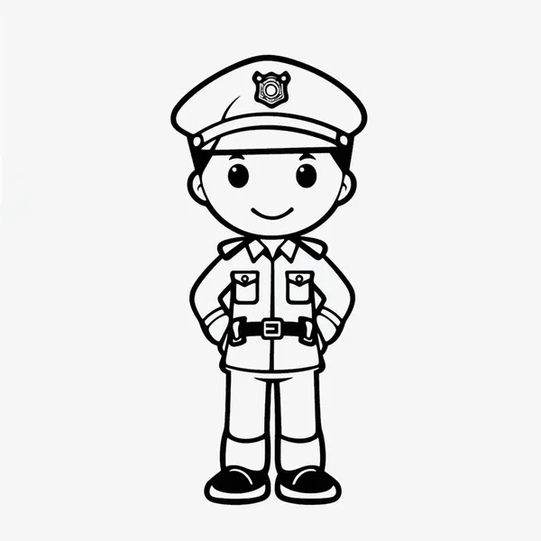 Dibujos para colorear e imprimir Policía