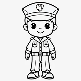 Dibujos para colorear e imprimir Policía