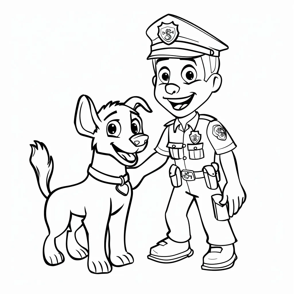 Dibujos para colorear e imprimir Policía